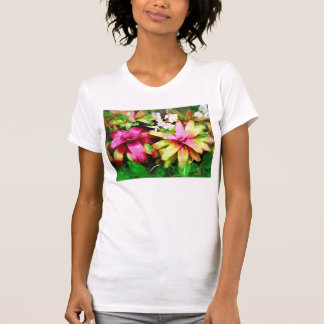 Camiseta Bromeliad, pintura al óleo, colección tropical