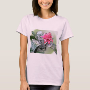 Camiseta Bromelida florida rosa