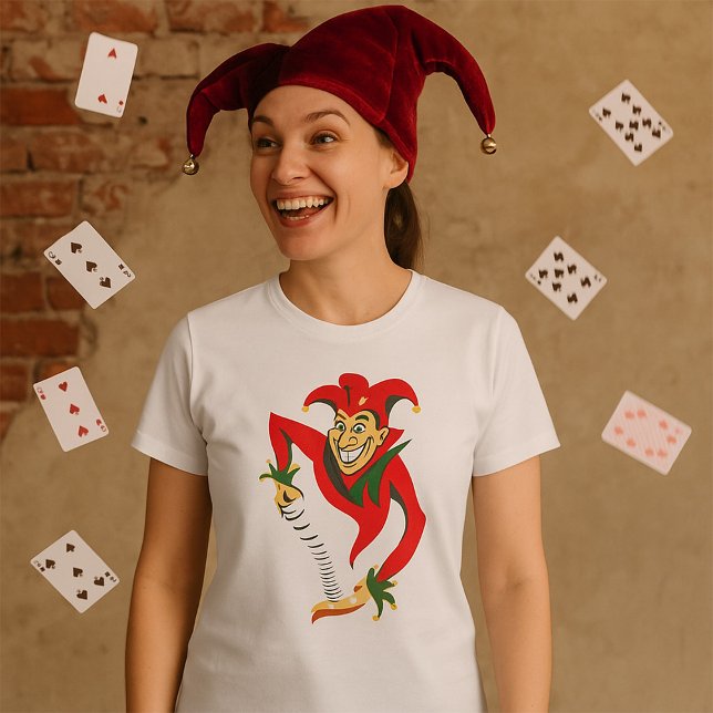 Camiseta Bromista de Jester que graba mal con Jack-en-la-ca (Subido por el creador)