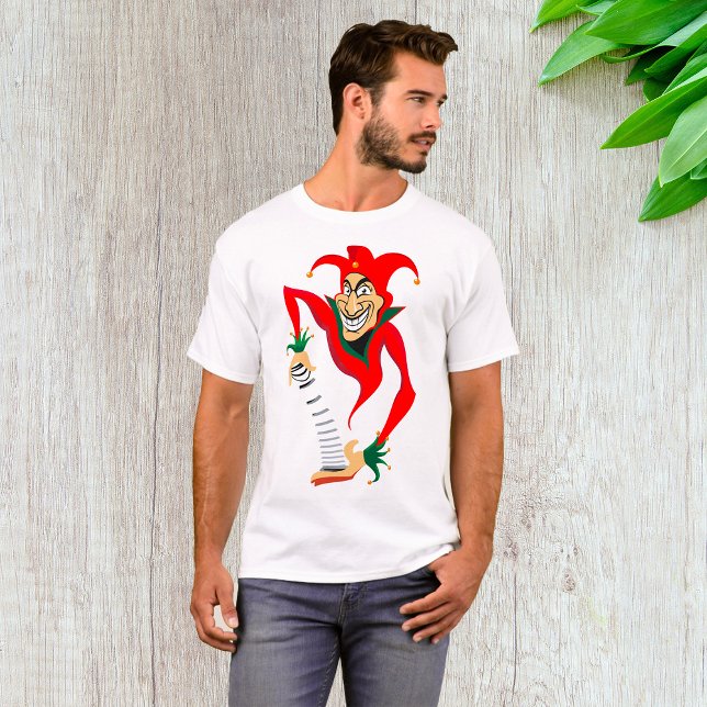 Camiseta Bromista de Jester que graba mal con Jack-en-la-ca (Subido por el creador)