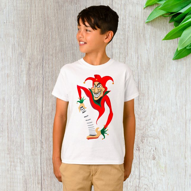 Camiseta Bromista de Jester que graba mal con Jack-en-la-ca (Subido por el creador)