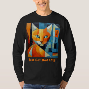 Camiseta Bromistas abstractos: el mejor padre del gato