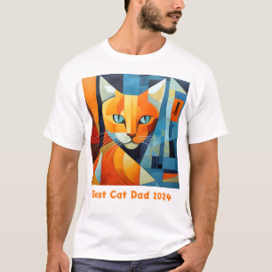 Camiseta Bromistas abstractos: el mejor padre del gato