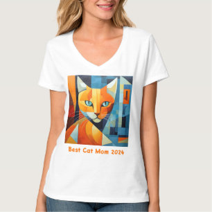 Camiseta Bromistas abstractos: la mejor madre del gato