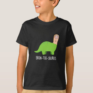 Camiseta Bron-toe-saurus Funny Dinosaur Pun Dark BG