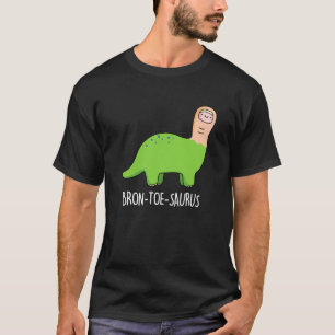 Camiseta Bron-toe-saurus Funny Dinosaur Pun Dark BG