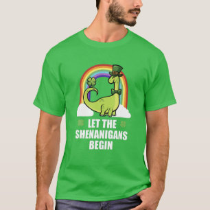 Camiseta Brontosaurus Dinosaur Shenanigans Funny St Patrick