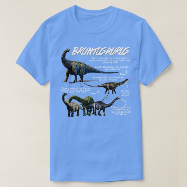 Camiseta Brontosaurus Fun Hacts (Diseño del anverso)
