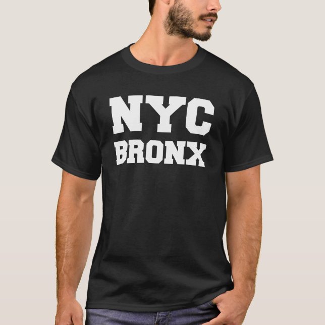 Camiseta Bronx en Nueva York negra y blanca (Anverso)