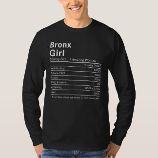 Camiseta BRONX GIRL NY NEW YORK Nutrition Facts  City Home 