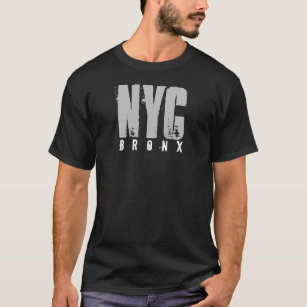Camiseta Bronx Nyc New York City Molesto Texto Negro