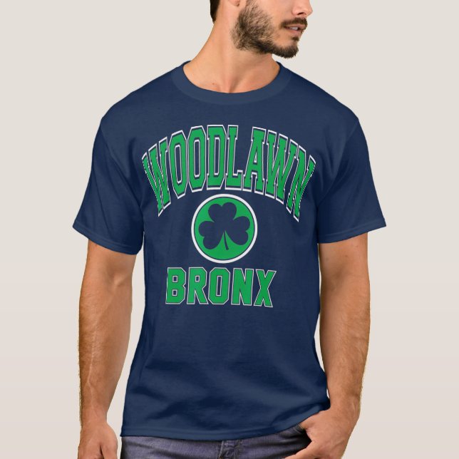 Camiseta Bronx Woodlawn Estilo NY Varsity Shamrock Green (Anverso)