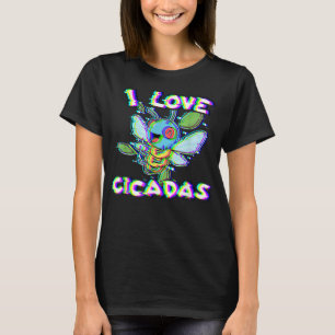 Camiseta Brood X Cicada I Love Cicada T Vaporwave
