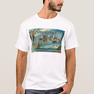 Camiseta Brookings, Oregon - escenas grandes de la letra
