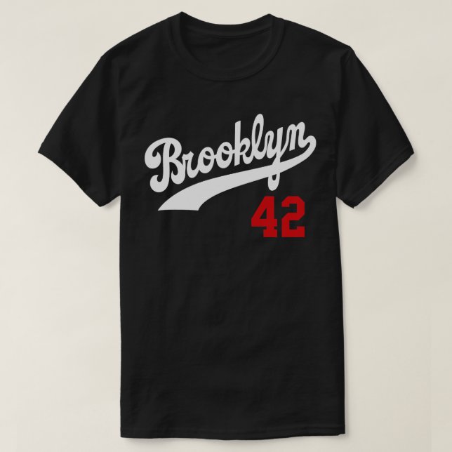 Camiseta Brooklyn 42 Diseño temático del béisbol (Diseño del anverso)