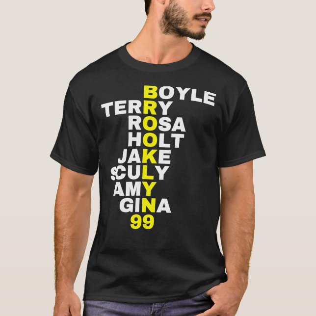 Camiseta Brooklyn 99 Names Essential T-Shirt (Anverso)
