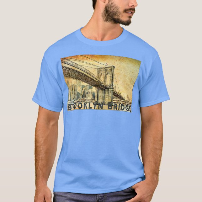 Camiseta Brooklyn Bridge New York City USA Love NYC (Anverso)