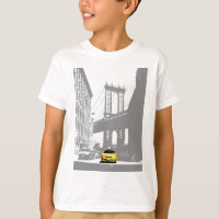Brooklyn Bridge Yellow Taxi New York City Nyc Boys