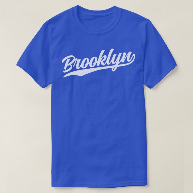 Camiseta Brooklyn Cursive White (Diseño del anverso)