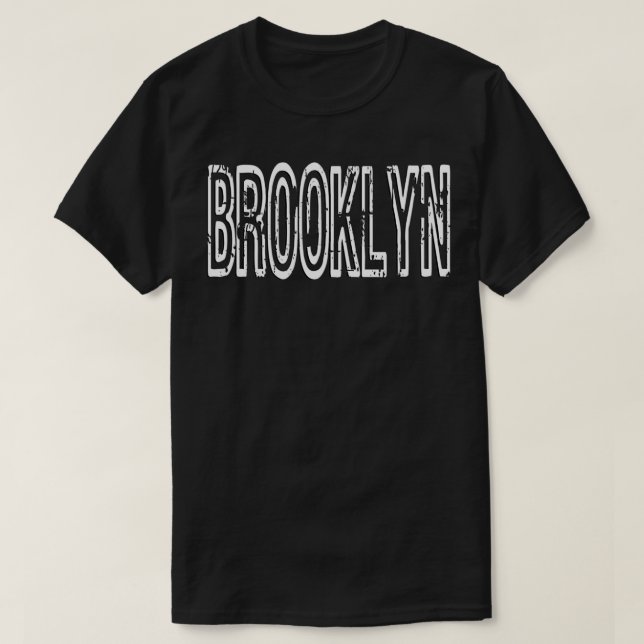 Camiseta Brooklyn Distressed Letters Pullover  (Diseño del anverso)