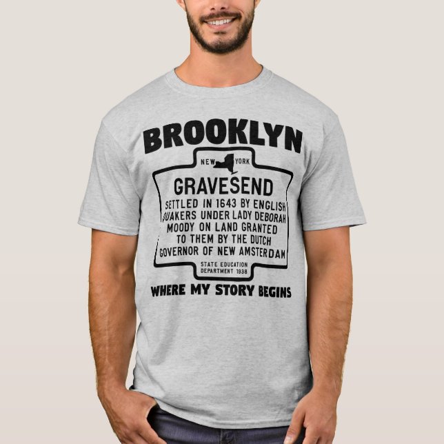 Camiseta Brooklyn Gravesend Donde comienza mi historia (Anverso)