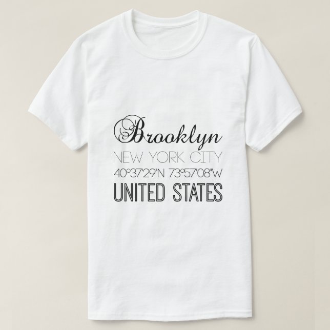Camiseta Brooklyn, la moda de Nueva York (Diseño del anverso)