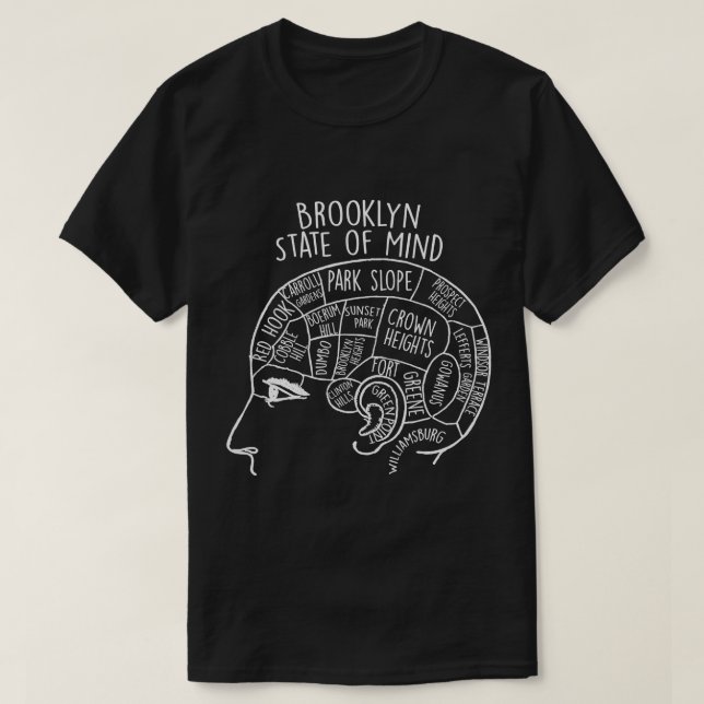 Camiseta Brooklyn New York Estado de Mind Barrios Desi (Diseño del anverso)