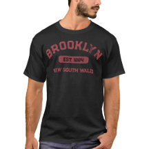 Brooklyn NSW 1884 Diseño Antiguo Rojo Negro