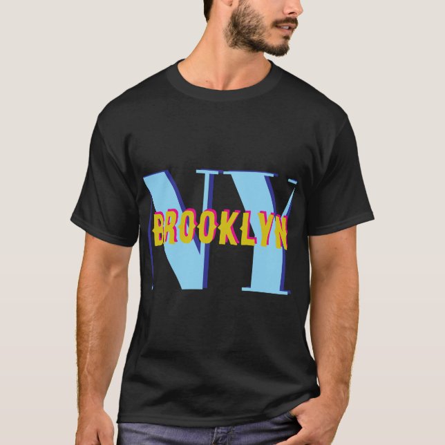 Camiseta BROOKLYN NY blue bklyn con estilo (Anverso)