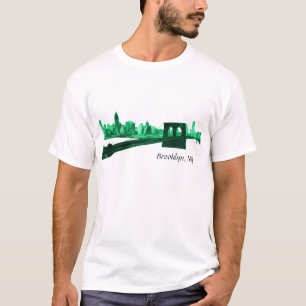 Camiseta Brooklyn, NY en tonalidades verdes