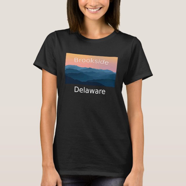 Camiseta Brookside Delaware Mountain sunset hometown (Anverso)