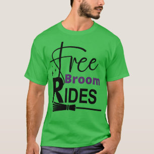 Camiseta Broom Rides Gratis Funny Halloween Design Witness