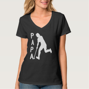 Camiseta Broomball Sports Player Dad Broomball Papa