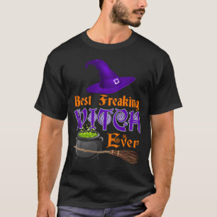 CAMISETA BROOMHILDA CON HALLOWEEN MEJOR FREAKING WITCH EVE