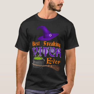 CAMISETA BROOMHILDA CON HALLOWEEN MEJOR FREAKING WITCH EVE