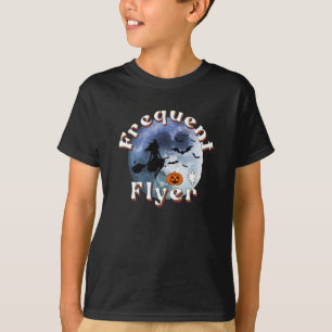 Camiseta Broomstick de travesía frecuente de Halloween para