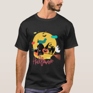 Camiseta Broomstick para el gato negro de bruja