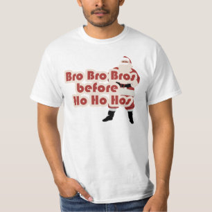Camiseta Bros antes de Ho Ho Ho Hoes para Santa Clause