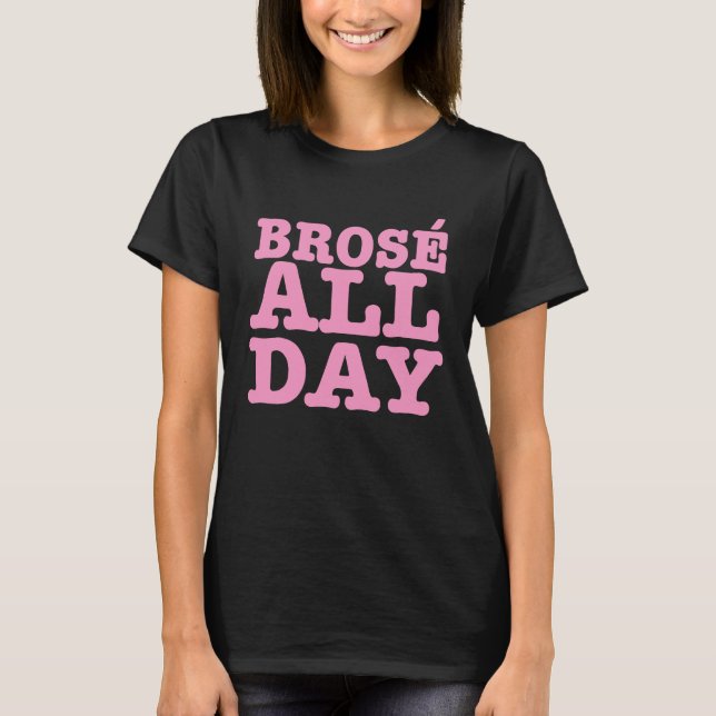 Camiseta Brose All Day Funny Bro Rosa Vino Lover Z000028 (Anverso)