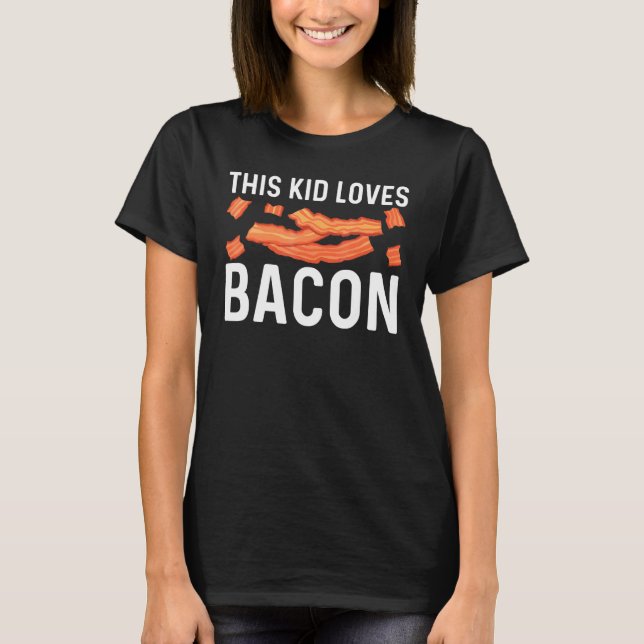 Camiseta Brote de Bacon Art De Guay Para Niños Cerdo Tiras  (Anverso)