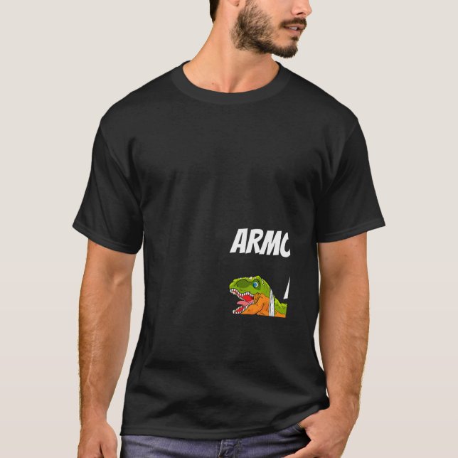 Camiseta Brote De Brazo De Guay Para Hombres Muchachos Dino (Anverso)