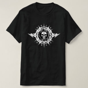 Camiseta Brote de cráneo Metalizado de roca y rollo único d