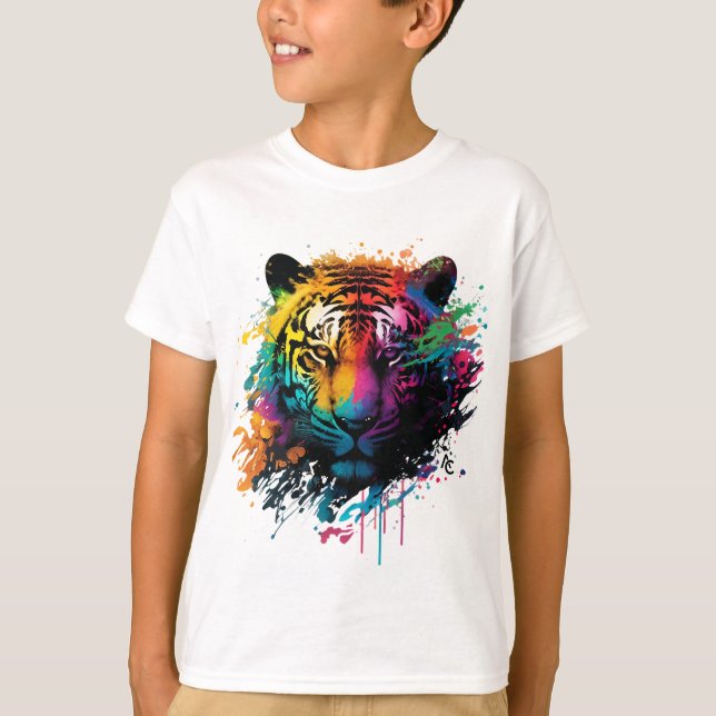 Camiseta Brote de graffiti de tinta tigre (Anverso)