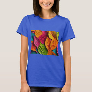 Camiseta "Brote de hojas de arte pop"