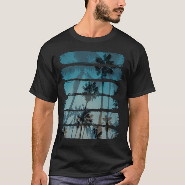 Camiseta Brotes de pincel tropical (Anverso)