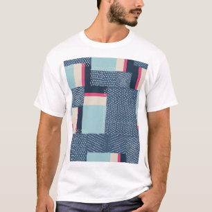 Camiseta Brotes simples de pincel geométrico: bloque de col