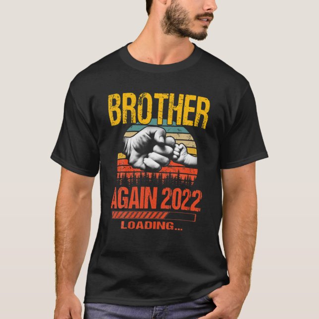 Camiseta Brother Again Est 2022 Loading Future New Father's (Anverso)