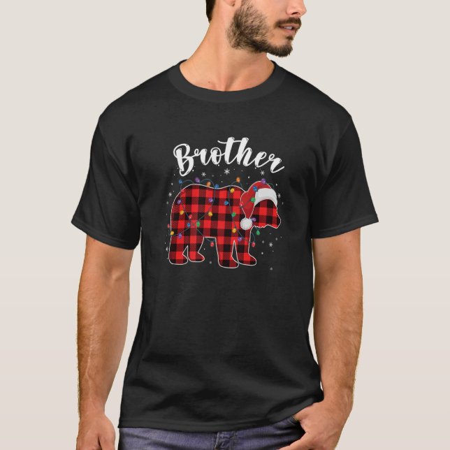 Camiseta Brother Bear Buffalo Red Plaid Family Navidades Pa (Anverso)