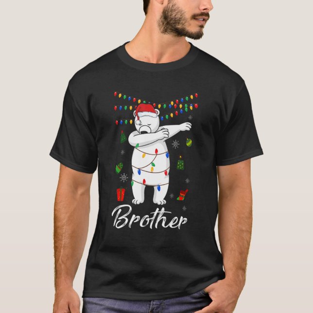 Camiseta Brother Bear Dabbing alumbra a la familia Santa Ch (Anverso)