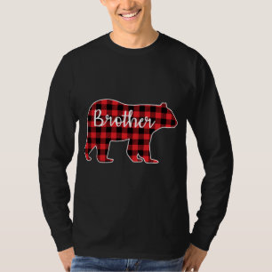 Camiseta Brother Bear Red Plaid Design Family Mating Chris